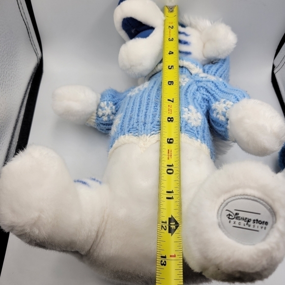 Disney Store White Tigger Winnie the Pooh Christmas Sweater Soft Plush Toy - Picture 4 of 4